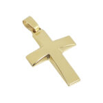 Σταυρός κλασικός σκέτος σε κίτρινο χρυσό Κ14