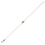 Βραχιόλι με μάτι μπλε σκούρο σε κίτρινο χρυσό Κ14
