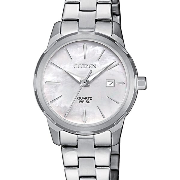 Γυναικείο ρολόι CITIZEN με λευκό χρώμα καντράν