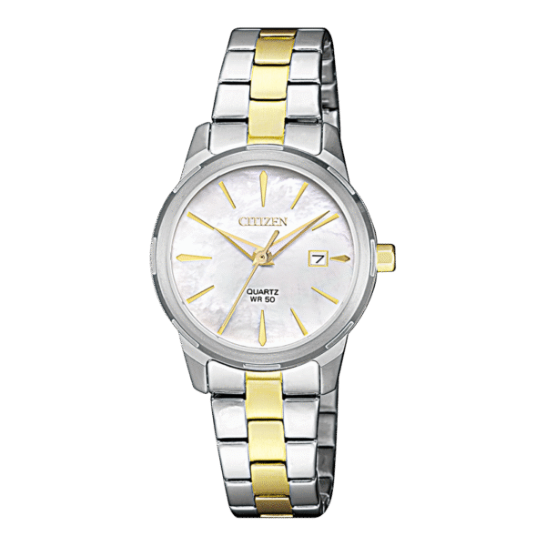 Ρολόι CITIZEN EU6074-51D δίχρωμο με χρώμα καντράν φίλντισι