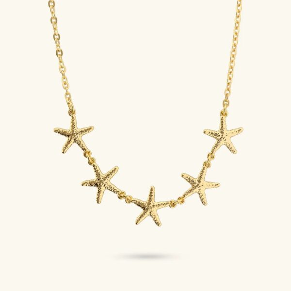 Κολιέ ETRUSCA με αστερίας επιχρυσωμένο