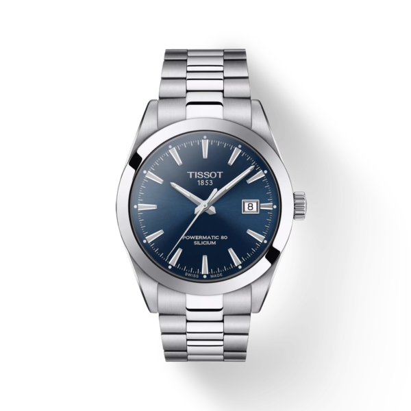 Ανδρικό ρολόι Tissot Gentleman 40mm T127.407.11.041.00 με χρώμα καντράν μπλε