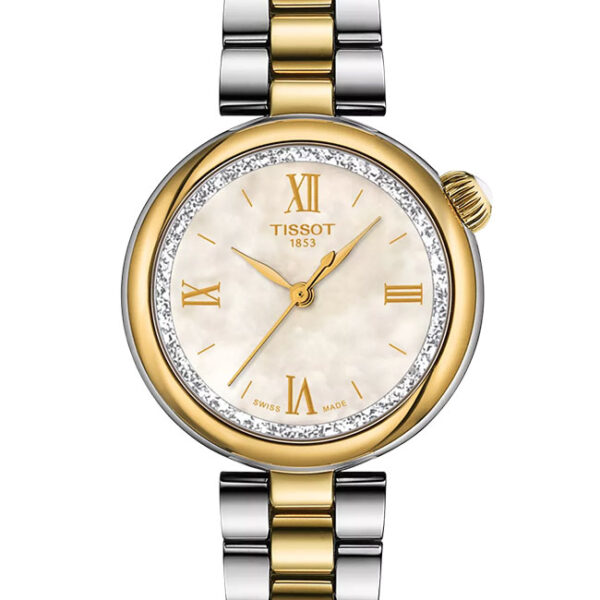 Γυναικείο ρολόι Tissot Desir T152.010.11.118.00 28mm δίχρωμο με καντράν χρώμα φίλντισι